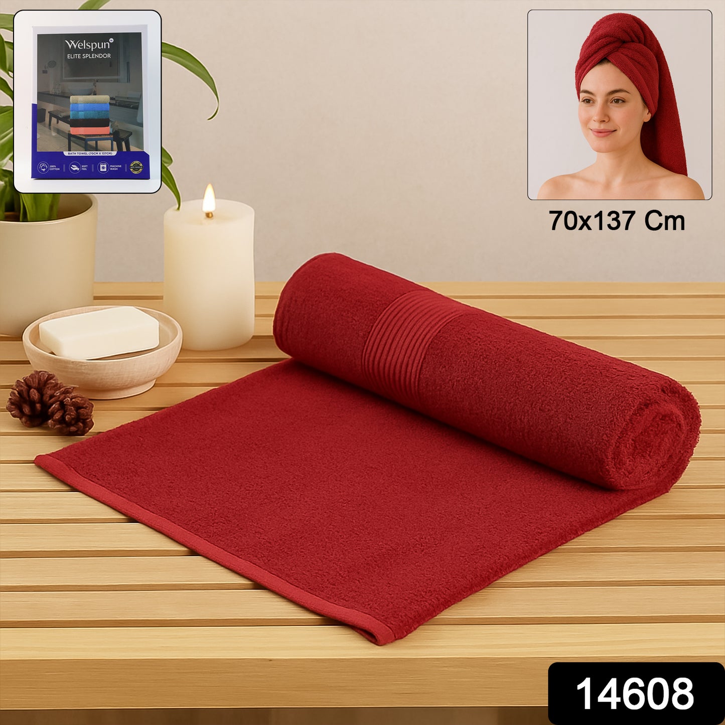 Premium Elite Splendor Bath Towel (70x137cm  1 Pc)