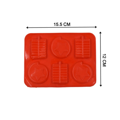 4882 6cavity Chocolate Mould Tray  Cake Baking Mold  Flexible Silicon Ice Cupcake Making Tools