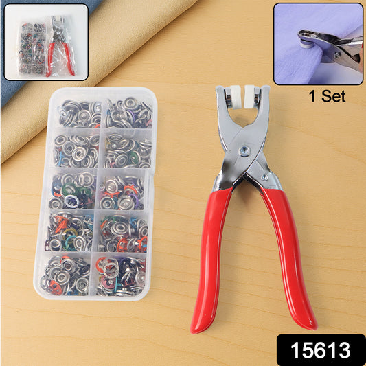 Heavy Duty Snap Button Fastener Plier Tool Kit (1 Set)