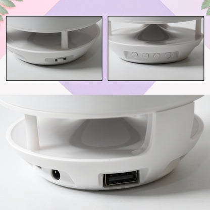 12890 Multifunctional 4 Compartment Pen Holder With Bluetooth Speaker 5 W Bluetooth Speaker Laptop  Desk Speaker  Table Lamp  Night Lamp Smart Color Changing Pen Stand Wireless Bluetooth Speaker