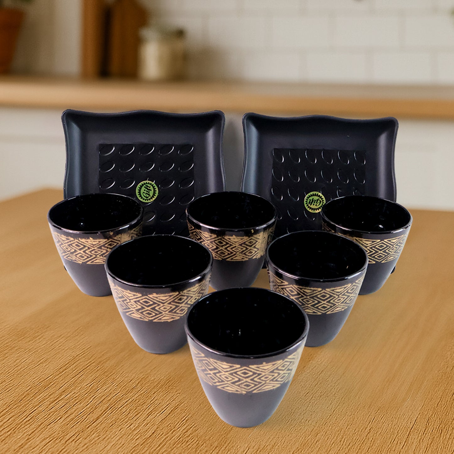 2 Bowl  6 Glass Snake Set ( 8 Pc Set )