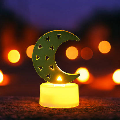 Decorative Moon Shaped Flameless Led Candles (12 Pc)