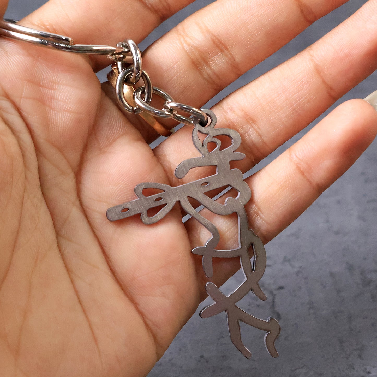 Divine Krishna Flute Design Metal Keychain (1 Pc)