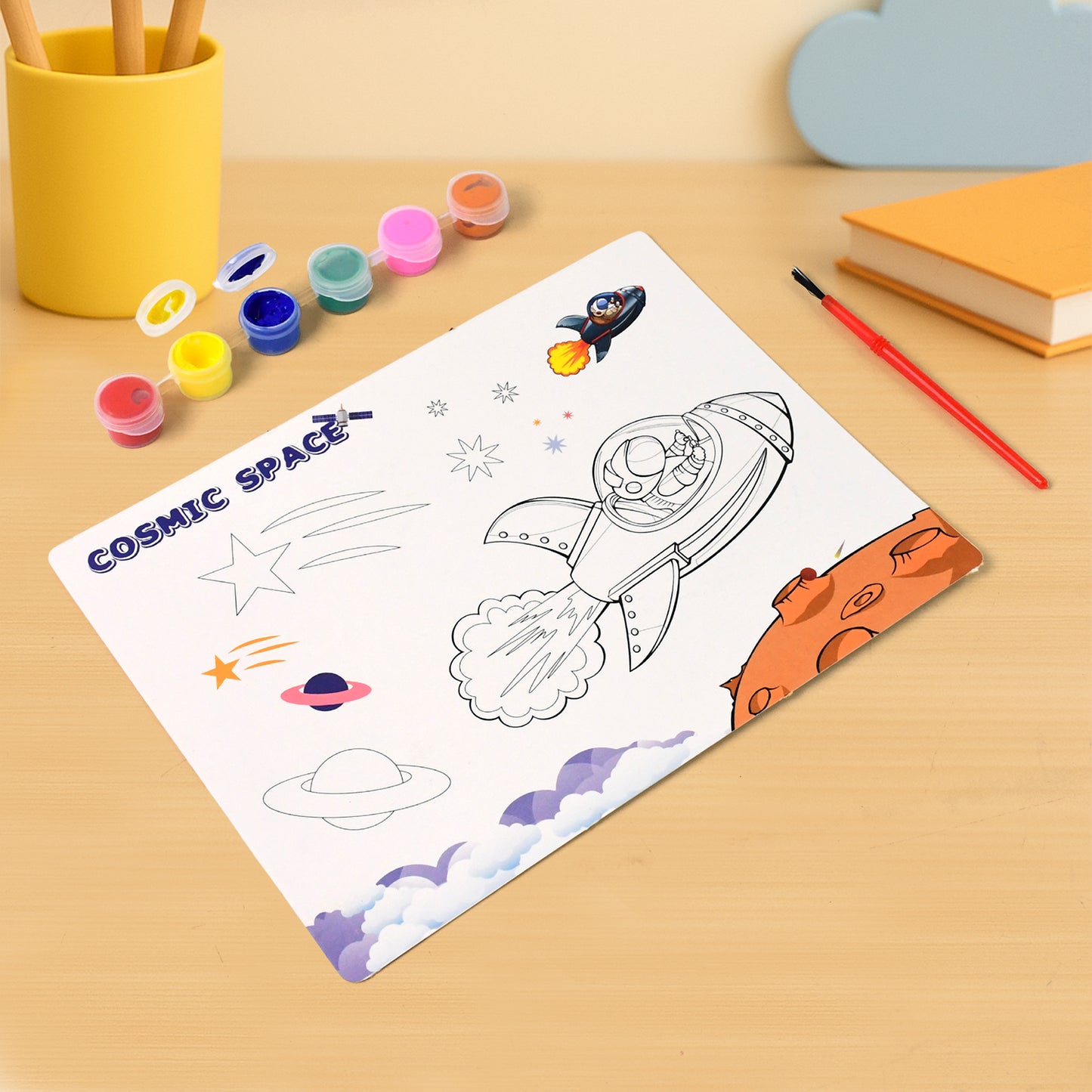 Cosmic Space Theme Kids Painting And Coloring Kit
